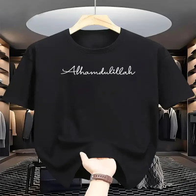 Premium Drop Shoulder Black Colour ALHAMDULLIAH